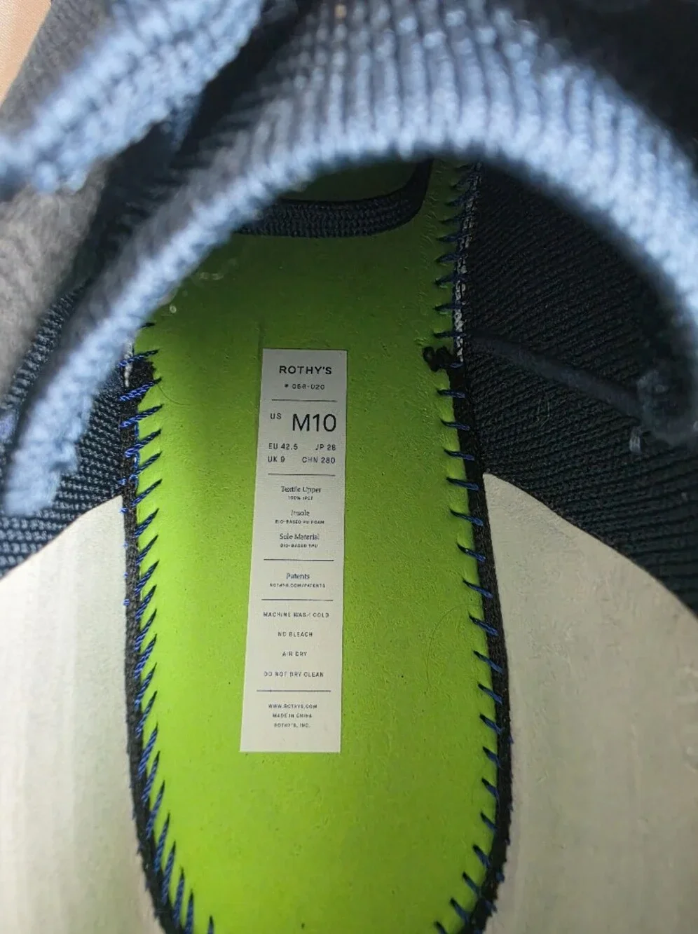 Rothy's The RS01 Men  Sneakers in Navy Sz 10